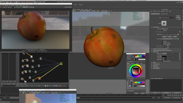 transferring the values from the reflectivity and glossiness to the alpha gain