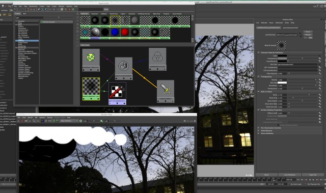 building the shading network for opacity and transparency